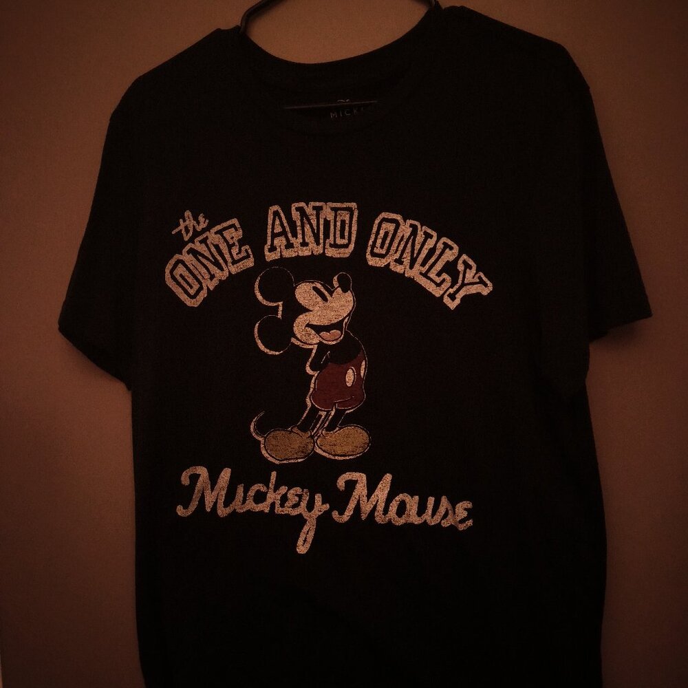 BLACK THE ONE AND ONLY MICKEY MOUSE T-SHIRT SIZE XL